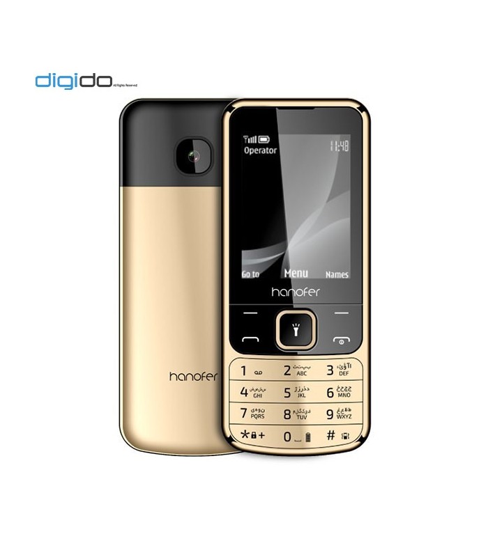 گوشی هانوفر 6700 پشت و رو رنگ طلایی