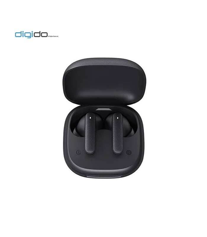 هدفون بی سیم کیو سی وای QCY Buds QT43 رنگ مشکی داخل باکس