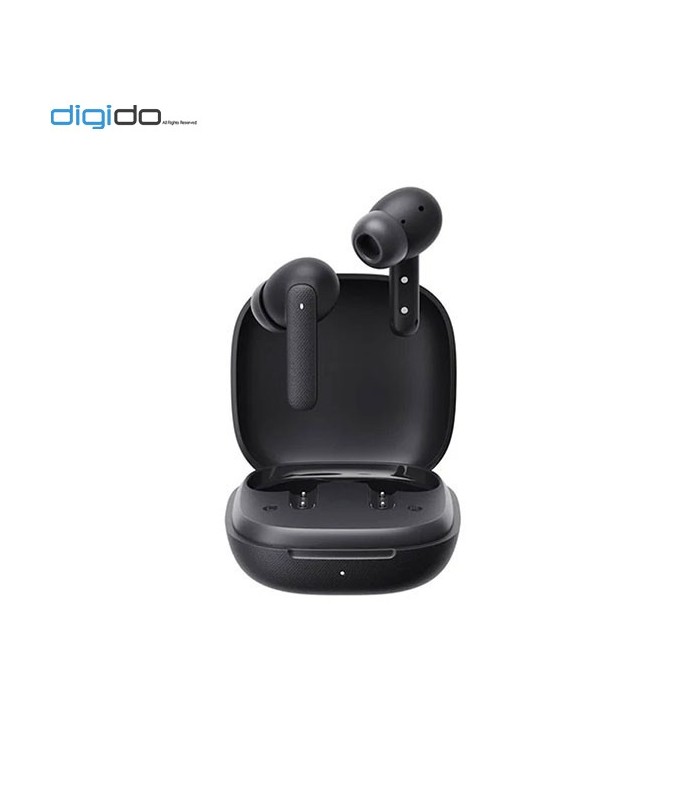 هدفون بی سیم کیو سی وای QCY Buds QT43 رنگ مشکی + داخل باکس + هدفون