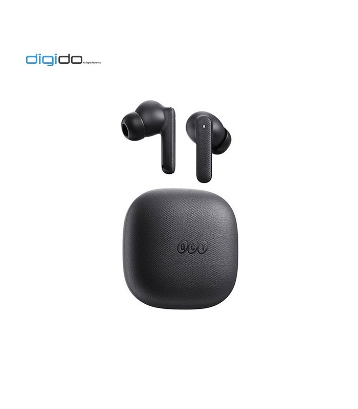 هدفون بی سیم کیو سی وای QCY Buds QT43 رنگ مشکی + باکس + هدفون