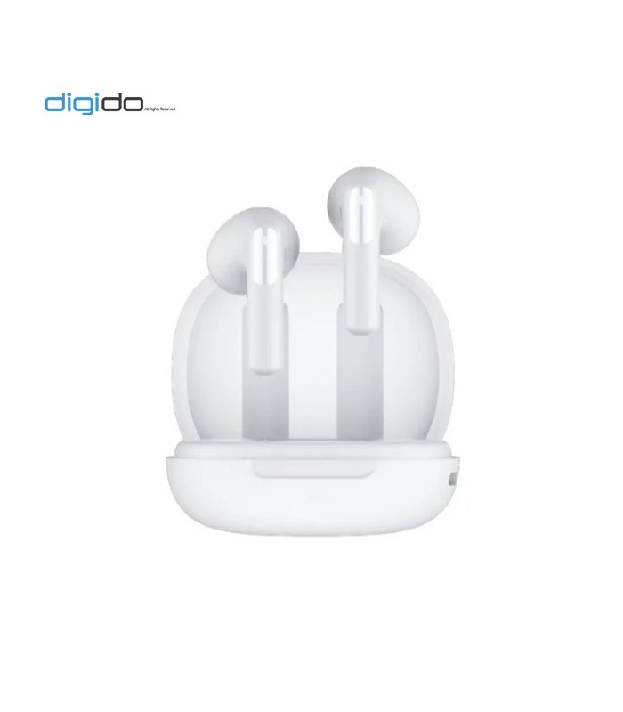 هدفون بی سیم کیو سی وای QCY AilyBuds E20 رنگ سفید گوشی ها و باکس