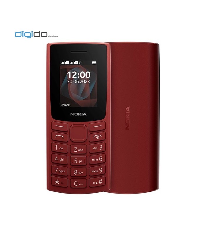 گوشی موبایل نوکیا مدل (Nokia 105 (2023 دوسیم کارت - مونتاژ ایران - قرمز - پشت و رو