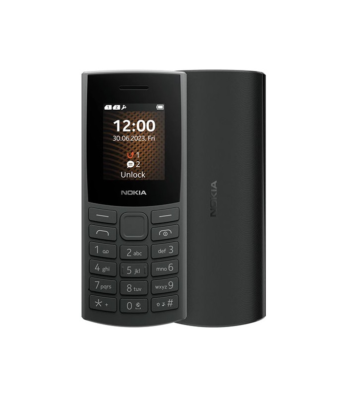 گوشی موبایل نوکیا مدل (Nokia 105 (2023 دوسیم کارت - مونتاژ ایران -مشکی - پشت و رو
