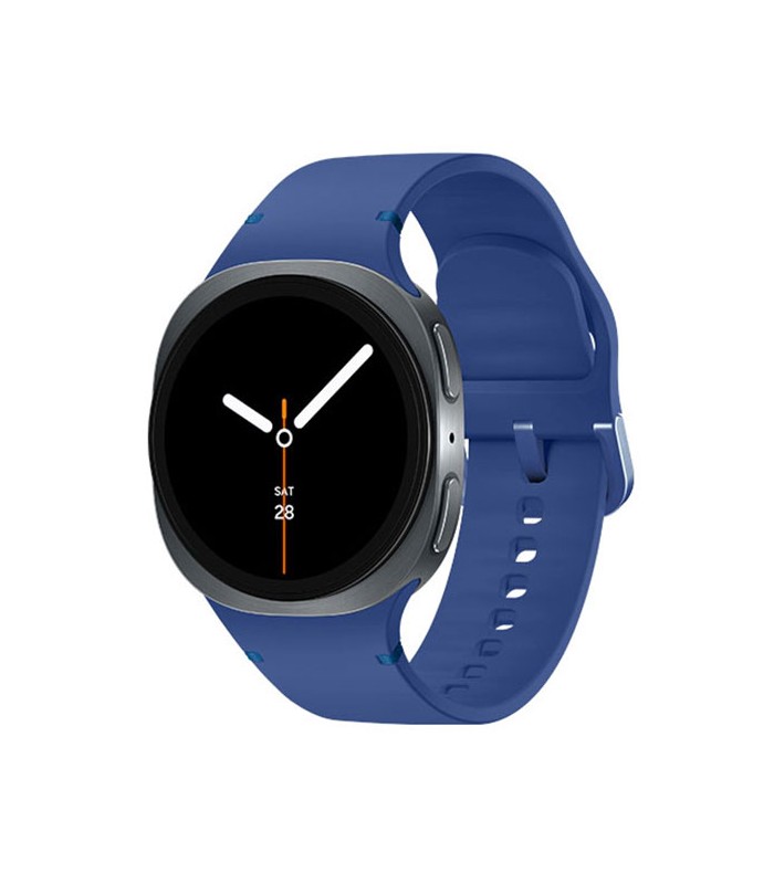 ساعت هوشمند سامسونگ گلکسی واچ 8 مدل 40 میلی متری Bluetooth / Wifi بدنه خاکستری تیره - بند اسپرت آبی