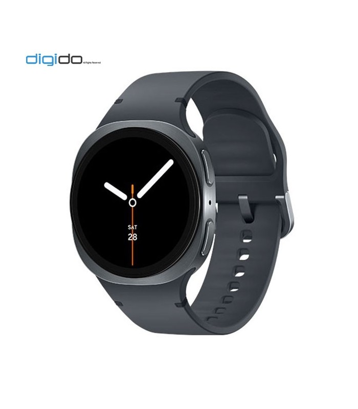 ساعت هوشمند سامسونگ گلکسی واچ 8 مدل 40 میلی متری Bluetooth / Wifi بدنه خاکستری تیره - بند اسپرت خاکستری  تیره