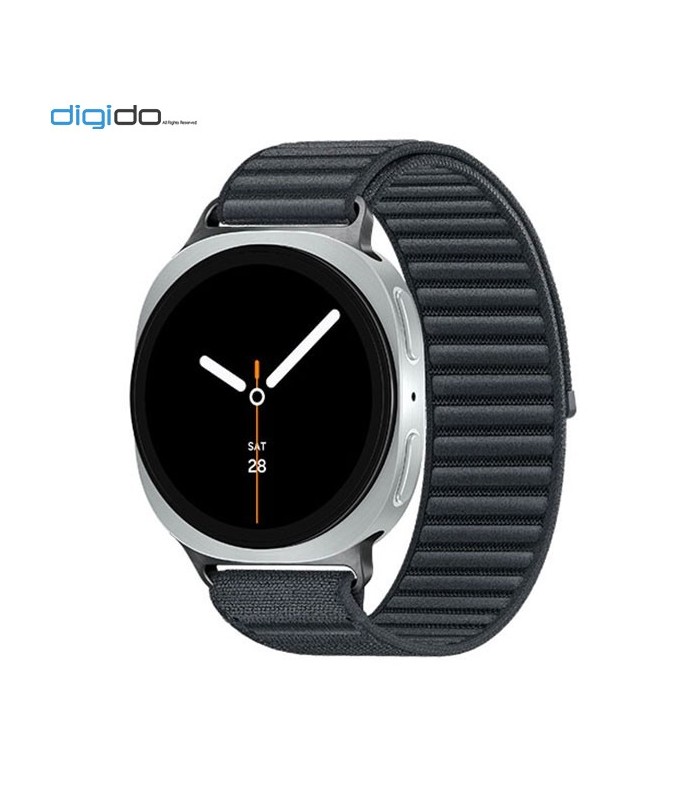 ساعت هوشمند سامسونگ گلکسی واچ 8 مدل 40 میلی متری Bluetooth / Wifi بدنه نقره ای - بند فابریک خاکستر ی تیره
