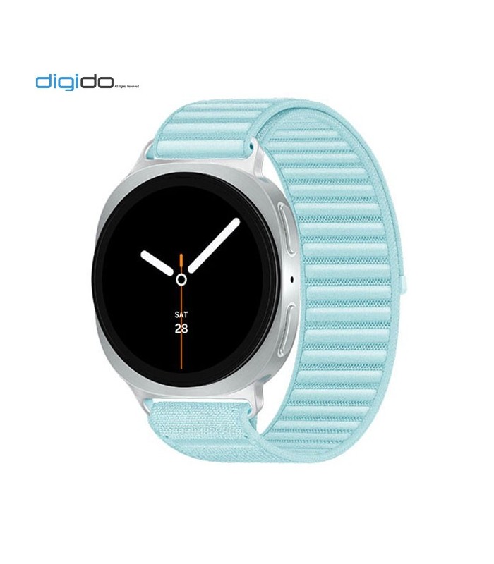 ساعت هوشمند سامسونگ گلکسی واچ 8 مدل 40 میلی متری Bluetooth / Wifi بدنه نقره ای - بند فابریک نعنایی