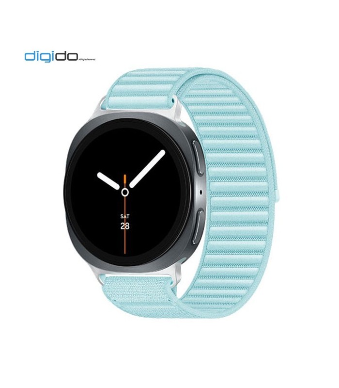 ساعت هوشمند سامسونگ گلکسی واچ 8 مدل 40 میلی متری Bluetooth / Wifi بدنه خاکستری تیره - بند فابریک نعنایی