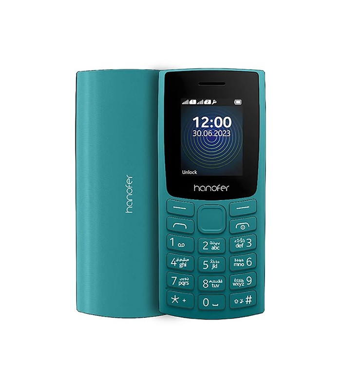 گوشی موبایل هانوفر مدل (2023) Hanofer 105 دوسیم کارت رنگ فیروزه ای
