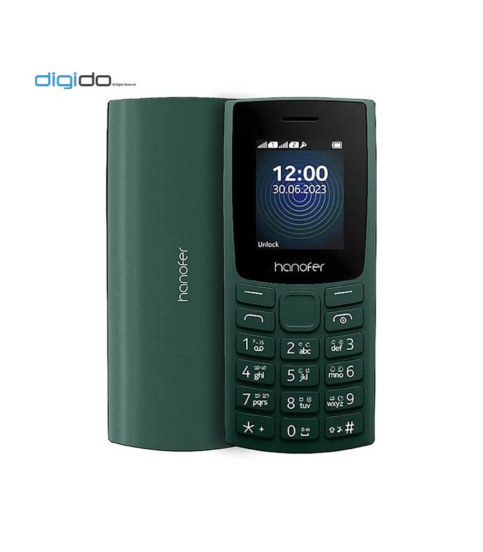 گوشی موبایل هانوفر مدل (2023) Hanofer 105 دوسیم کارت رنگ سبز تیره