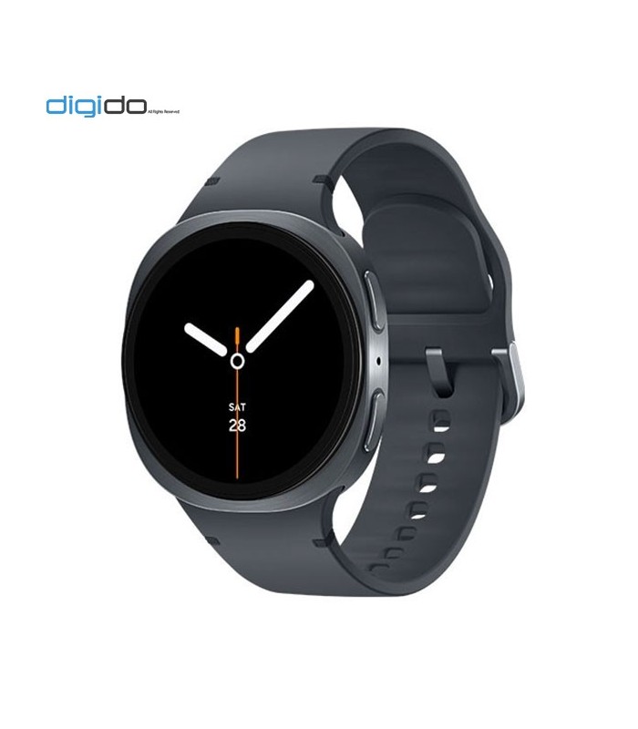 ساعت هوشمند سامسونگ گلکسی واچ 8 مدل 44 میلی متری Bluetooth / Wifi بدنه خاکستری تیره - بند اسپرت خاکستری