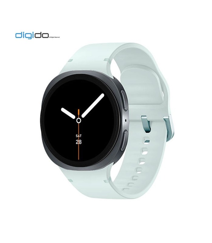 ساعت هوشمند سامسونگ گلکسی واچ 8 مدل 44 میلی متری Bluetooth / Wifi بدنه خاکستری تیره - بند اسپرت نعنایی