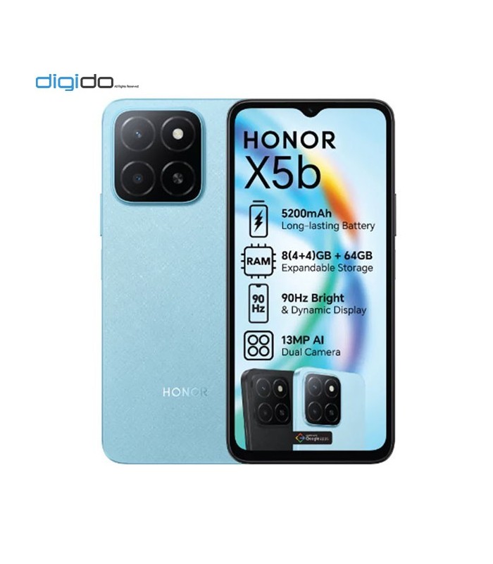گوشی موبایل آنر مدل X5b دو سیم کارت ظرفیت 4/64 گیگابایت رنگ آبی
