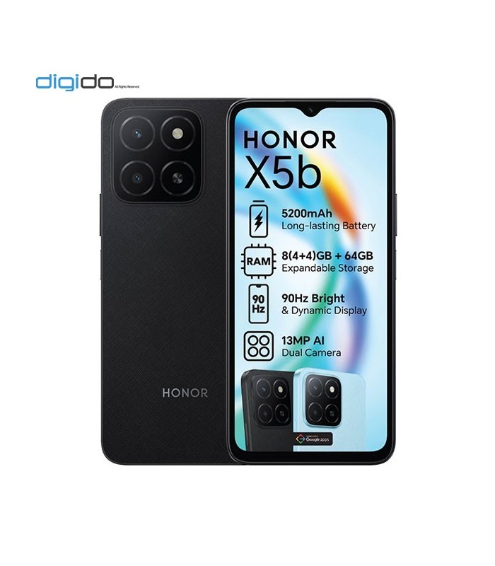 گوشی موبایل آنر مدل X5b دو سیم کارت ظرفیت 4/64 گیگابایت رنگ مشکی