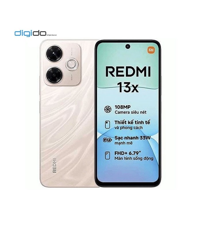 گوشی موبایل شیائومی مدل Xiaomi Redmi 13X ظرفیت 8/256 گیگابایت رنگ طلایی