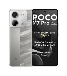 گوشی موبایل شیائومی مدل Poco M7 Pro 5G ظرفیت 12/256 گیگابایت رنگ نقره ای