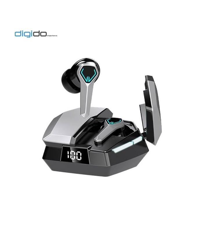 هدفون بی سیم گیمینگ دارک بلو مدل JX10 (RGB) رنگ خاکستری