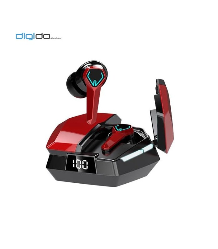 هدفون بی سیم گیمینگ دارک بلو مدل JX10 (RGB) رنگ قرمز