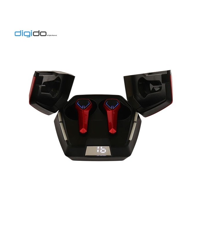 هدفون بی سیم گیمینگ دارک بلو مدل JX10 (RGB) رنگ قرمز داخل باکس