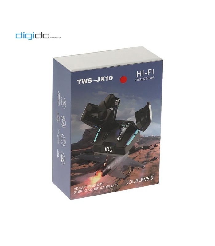 هدفون بی سیم گیمینگ دارک بلو مدل JX10 (RGB) جعبه