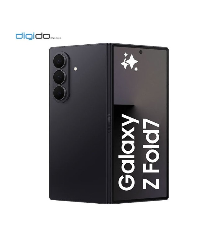 گوشی موبایل سامسونگ مدل Galaxy Z Fold 7 5G دو سیم کارت ظرفیت 12/512 گیگابایت رنگ مشکی براق نمای پشت نیمه باز