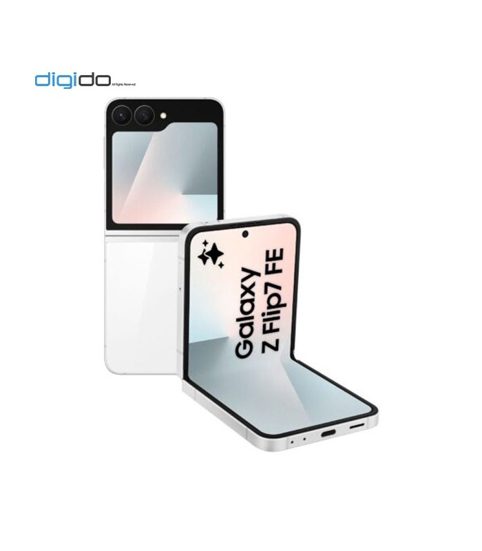 گوشی موبایل سامسونگ مدل Galaxy Z Flip 7 FE 5G ظرفیت 8/256 گیگابایت رنگ سفید پشت و رو