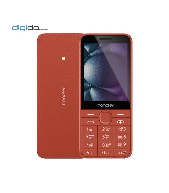 گوشی موبایل هانوفر مدل 215 (2024) دوسیم کارت رنگ نارنجی