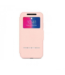 کیف کلاسوری موشی مدل sensecover luna pink مناسب گوشی iphone x