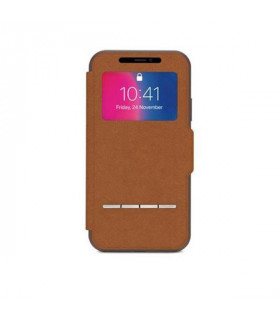 کیف کلاسوری موشی مدل sensecover caramel brown مناسب گوشی iphone x