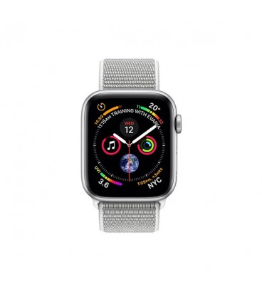 ساعت هوشمند اپل واچ سری 4 مدل Silver Aluminium Case with Seashell Sport Loop