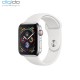 ساعت هوشمند اپل واچ سری 4 مدل Stainless Steel Case with White Sport Band