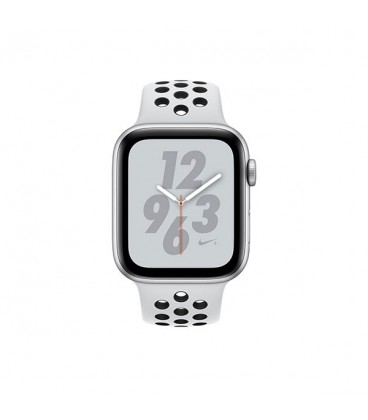 ساعت هوشمند اپل واچ سری 4 مدل Silver Aluminum Case with Pure Platinum Black Nike Sport Band