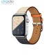 ساعت هوشمند اپل واچ سری 4 مدل Stainless Steel Case with Indigo Craie Orange Swift Leather Single Tour