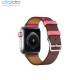 ساعت هوشمند اپل واچ سری 4 مدل Stainless Steel Case with Bordeaux Rose Extrême Rose Azalée Swift Leather Single Tour