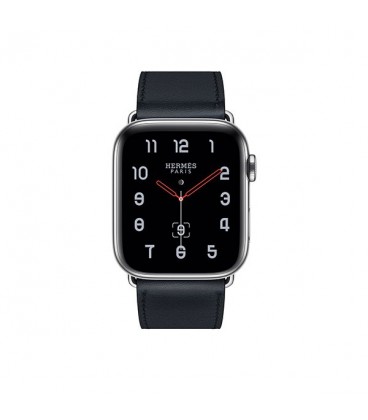 ساعت هوشمند اپل واچ سری 4 مدل Stainless Steel Case with Bleu Indigo Swift Leather Single Tour