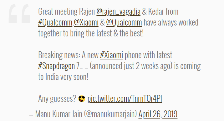 دستگاه بعدی شیائومی در هند Mi A3 خواهد بود