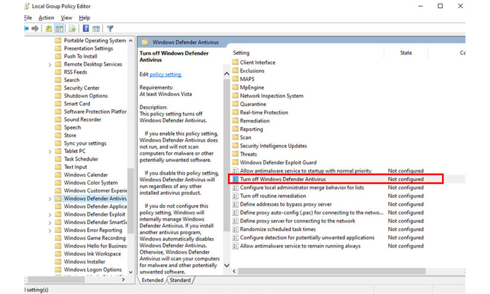 غیر فعال کردن آنتی ویروس در ویندوز ۱۰ 3 غیر فعال کردن آنتی ویروس در ویندوز 10