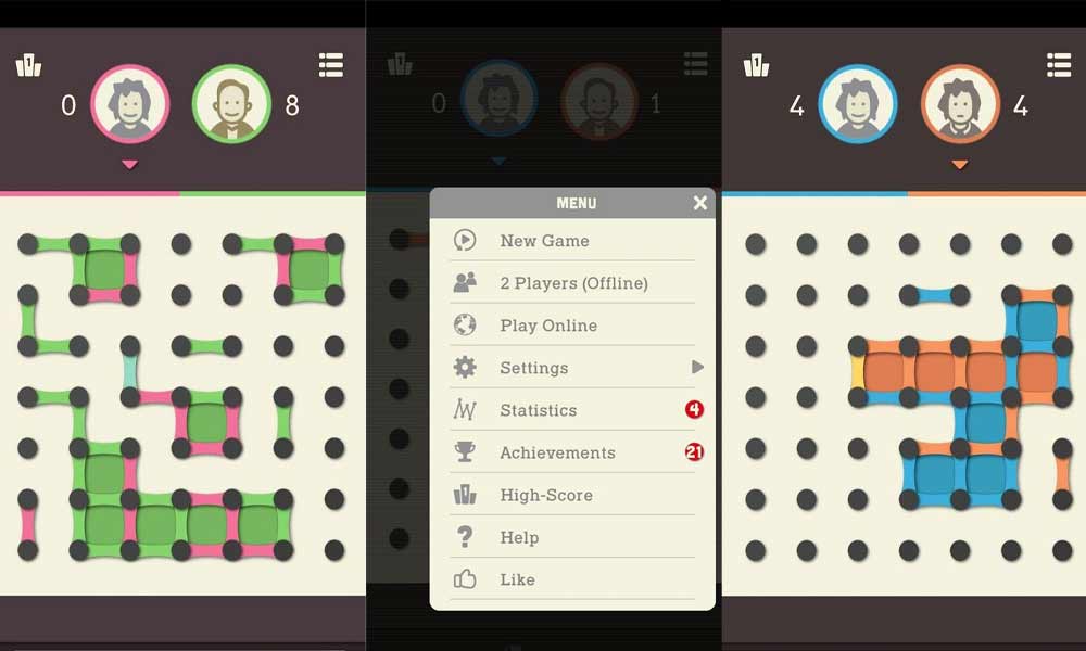 بازی دو نفره dots And Boxes