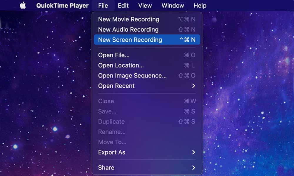 ضبط صفحه با QuickTime