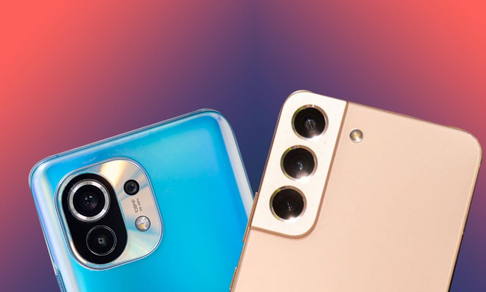 دوربین گوشیهای گلکسی s22 و xiaomi mi 11