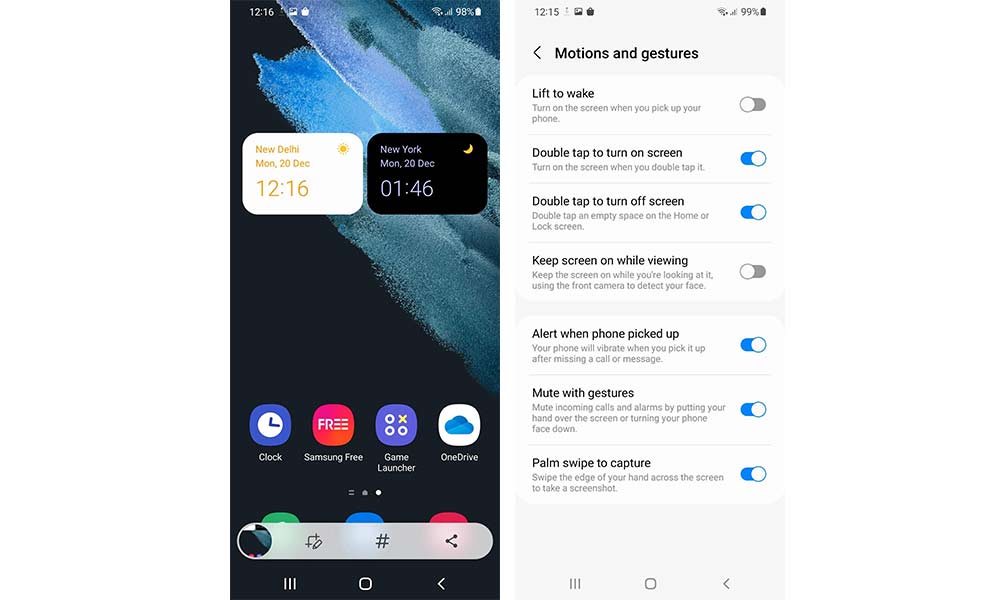 اسکرین شات در سامسونگ