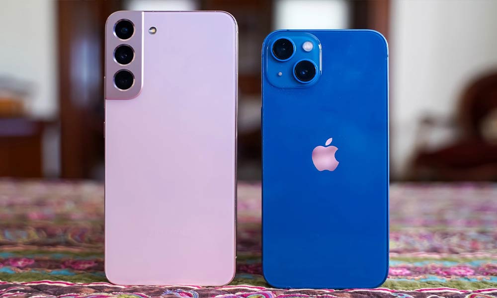 گلکسی s22 و iphone13