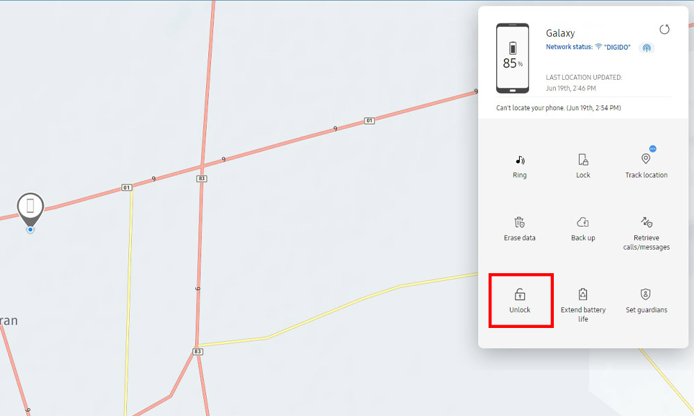 find my mobile Samsung