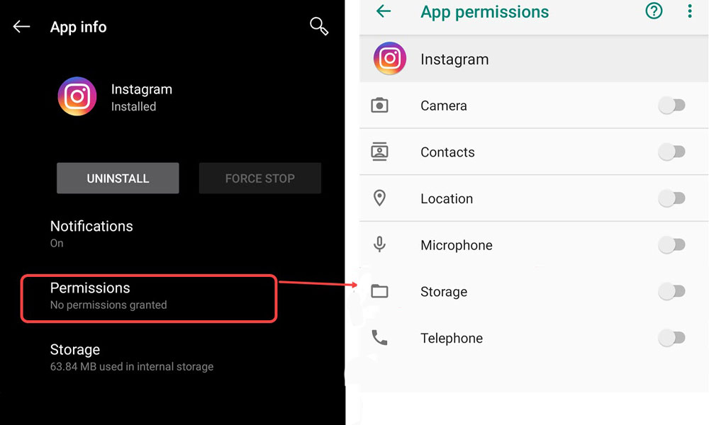 مجوزهای اینستاگرام
